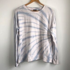 Splendid Light Blue Tie-Dye Crewneck Sweatshirt